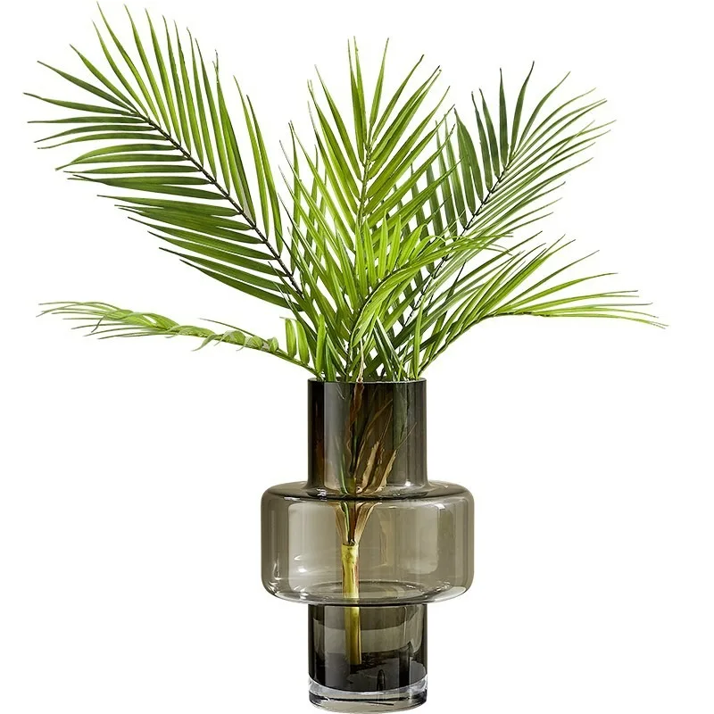 Glass vase ornament dining table living room flower arrangement impression dried flower style home creative model room