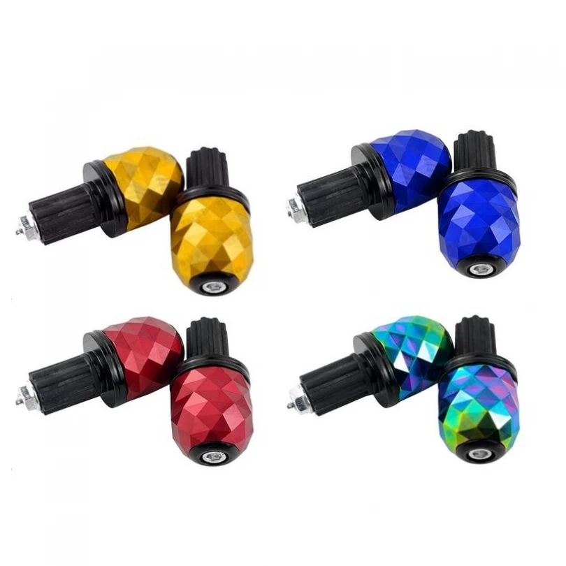 

1 Pair Motorcycle Handle Bar End Handlebar Grips Cap for 16-20mm Hollow Straight Cylinder Aluminum Alloy Handle Protection