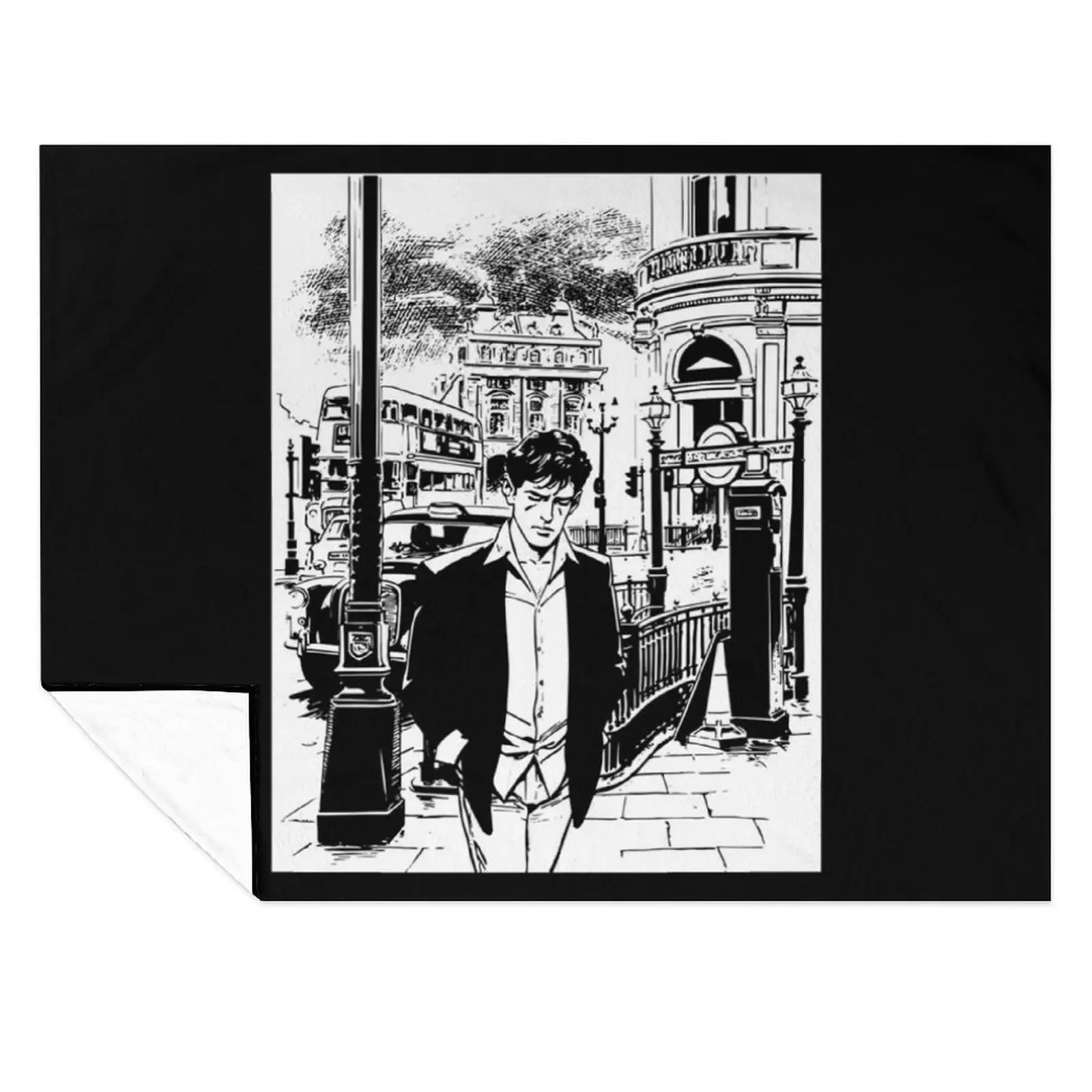 

Dylan Dog Premium T-Shirt Throw Blanket decorative Stuffeds Designers blankets ands Blankets
