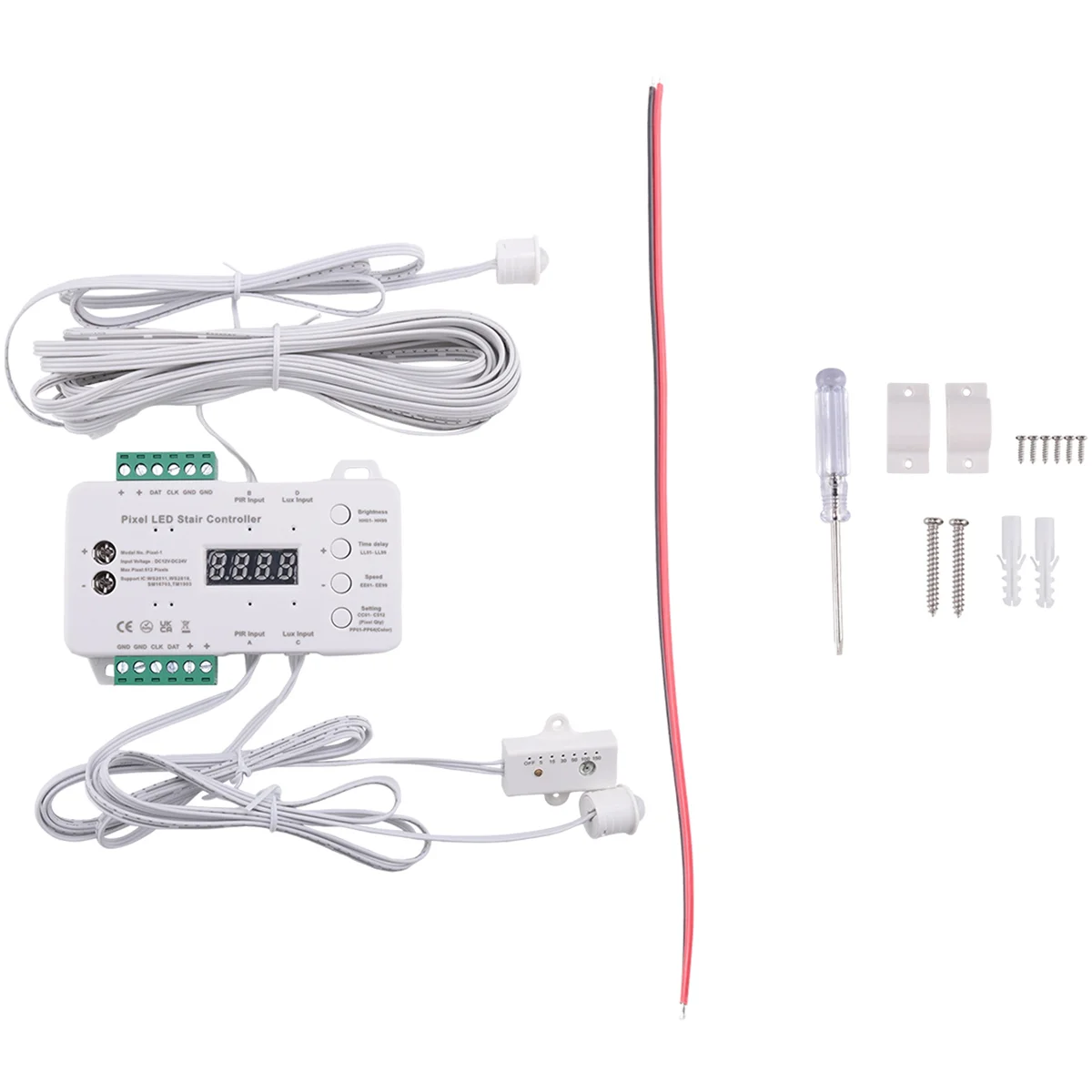 A53TT Motion Sensor LED Treppen Pixel Lichter Controller RGB LED Controller mit Tageslicht Sensor Treppen Beleuchtung Controller