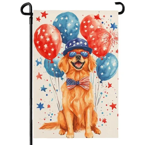 Patriotic Garden Flags 12x18 Double Sided 4th of July Yard Flag Seasonal Deco... YYZ