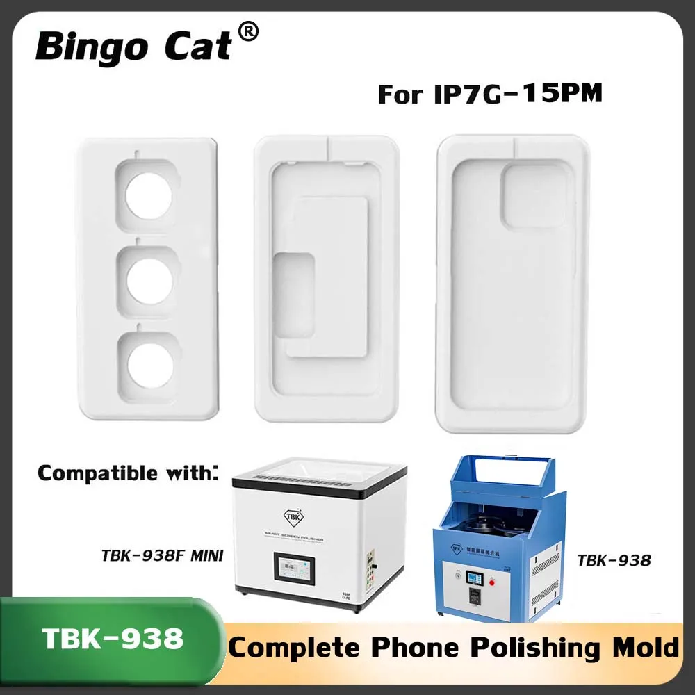 TBK-938 Polishing Machine Mold For iPhone 15 15pro 14 13 12 pro For iWatch S3 S4 S5 S6 S7 40mm 44mm 41mm 45mm Repair Mould