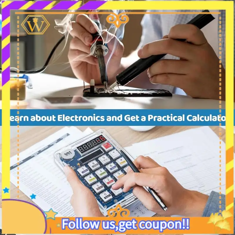 أحدث مجموعة ممارسة اللحام، مجموعة آلات حاسبة ذاتية الصنع مكونة من 6 أرقام USB/بطارية تعمل بالطاقة المكتبية مجموعة مشروع لحام الحاسبة #5