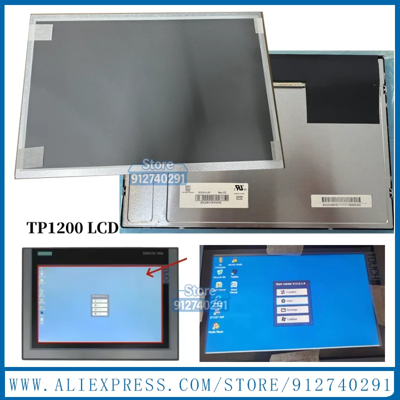 New Original 12.1 Inch LCD Display Screen For TP1200 Comfort 6AV2124-0MC01-0AX0 6AV2 124-0MC01-0AX0 LCD Replacemenr