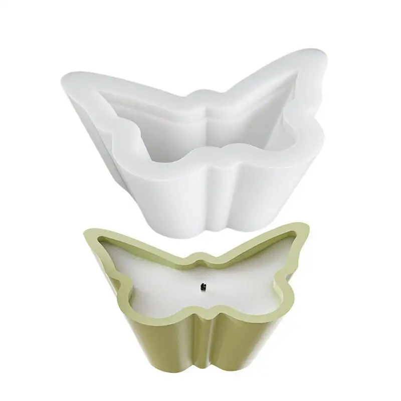 

Resin Candle Holder Mold Candle Vessels Pot Molds Butterfly Cement Plaster Epoxy Casting Mould Art Craft For Home Table Wedding