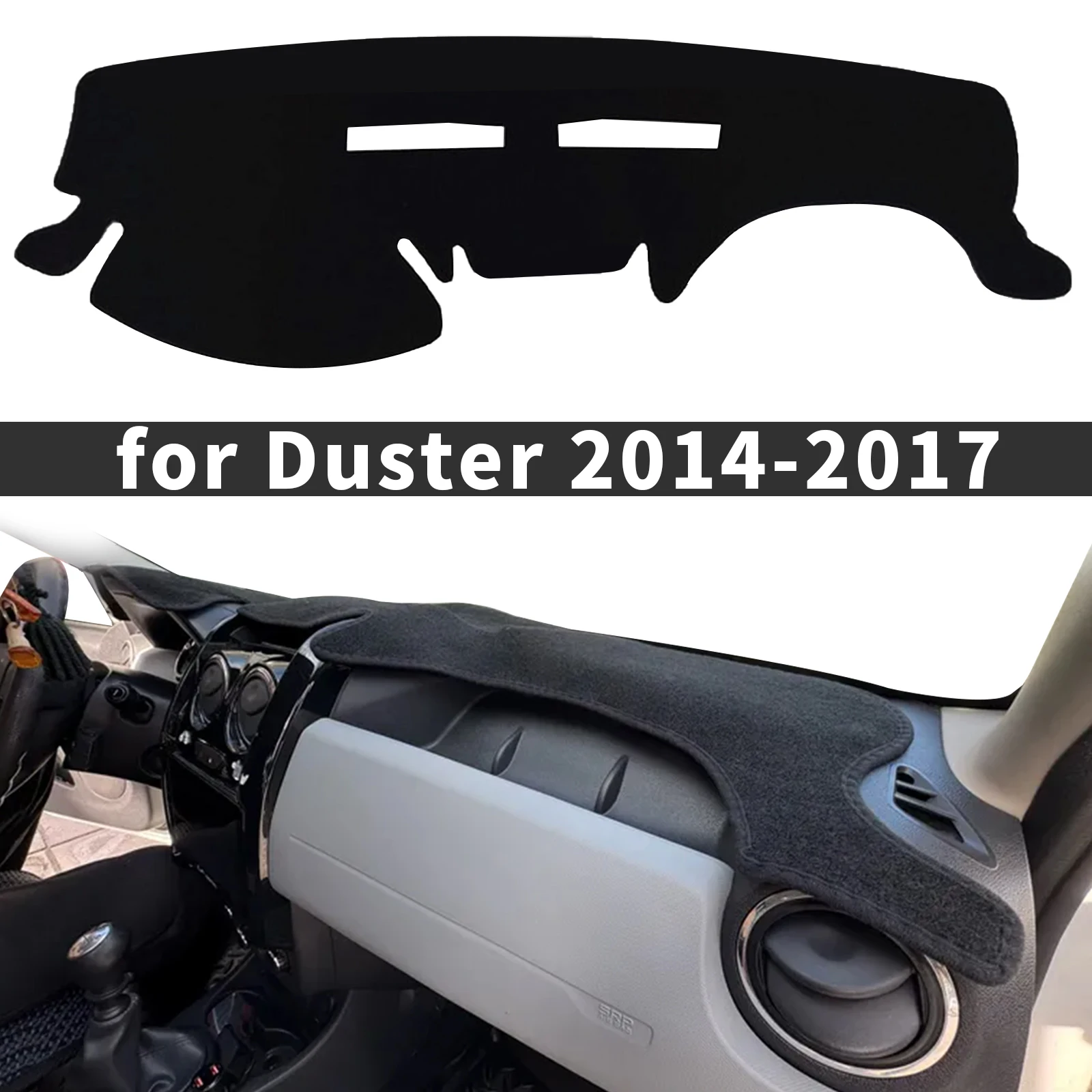 

for Renault Duster Dacia Duster 2017 2016-2014 Dashboard Cover Mat Sunshade Anti‑Slip Anti‑UV Dash Cover Interior Accessories