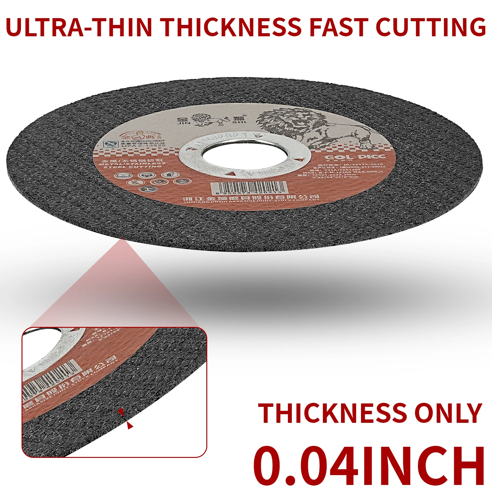 Metal Cutting Discs, Flap Sanding Discs, Grinding Discs, Angle Grinder Wheel, 5 in, 125mm, 2-30PCs