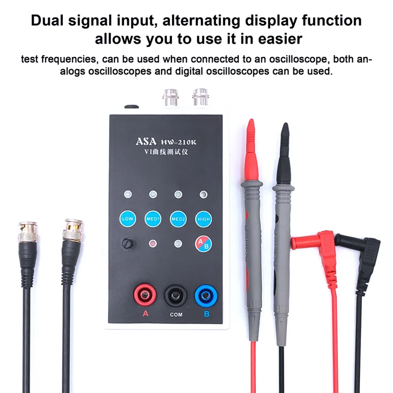 HW-210K Handheld Dual-Channel VI Curve Tester Circuit Board Online Detection for ASA Tester 4 Gear Frequency Alternating