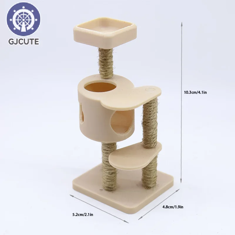 1/12 Dollhouse Simulation Cat Climbing Frame Model Miniature Pet Furniture Accessories Micro Scene Construction Props