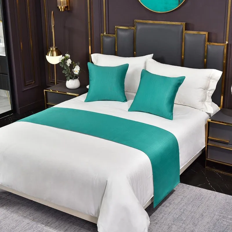 Hotel Bed Decoration Bed Flag Special Polyester Cotton Reactive Printing New Bed Tail Towel Housholed Bed Flag Bed Cover ZG955