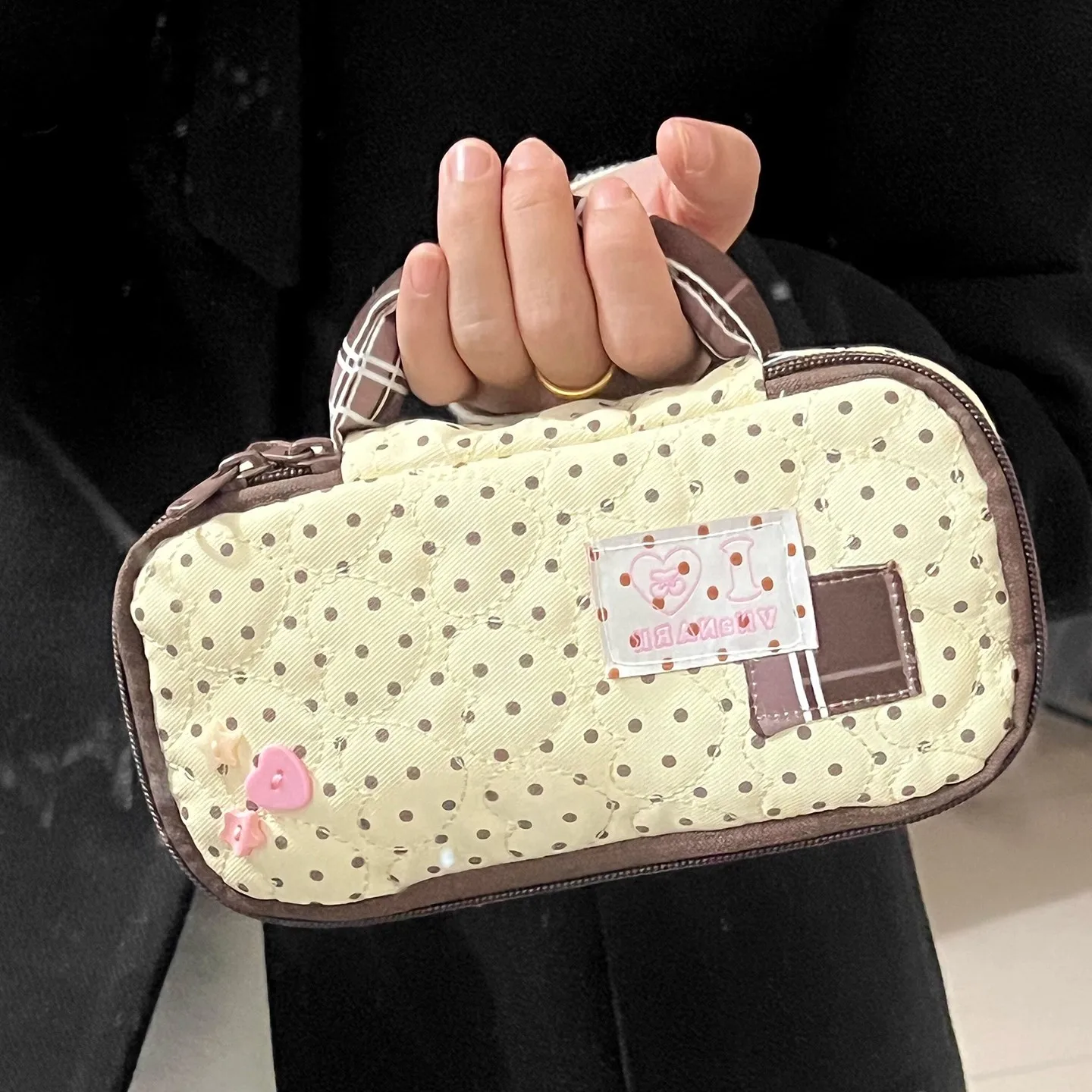 High-Value INS Style Girl Stationery Storage Case Simple Large Capacity Junior High School Student Bag Pencil Box