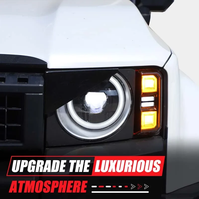 

Gao Ruying For Toyota Land Cruiser Prado 250 LC250 2024-2025 Car Headlight Angry Eyes Headlight Cover Trim Car Accessories