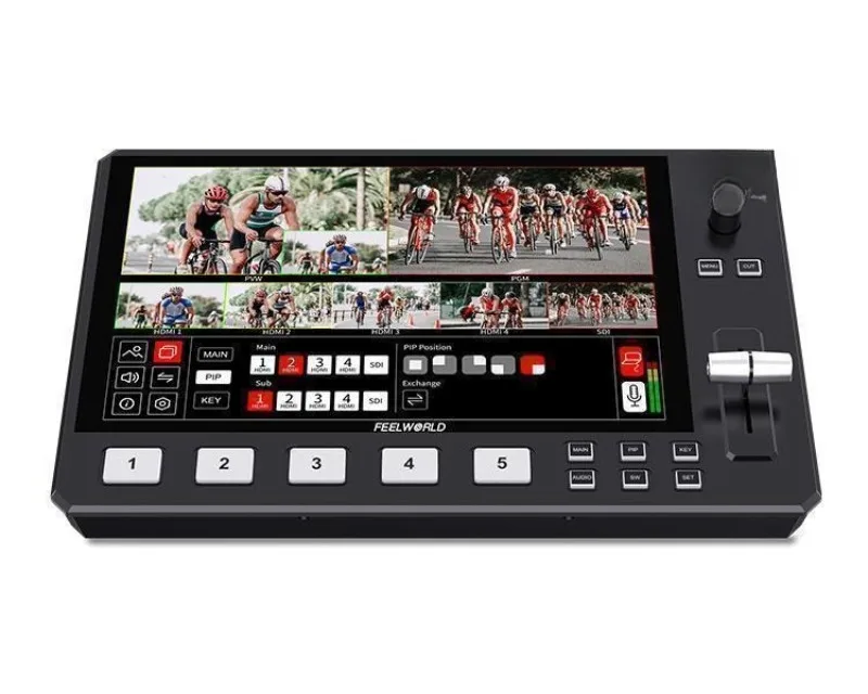 

10.1"Touch Screen Fast Streaming Multi-camera Video Mixer Switcher Multi Format Video Mixer Switcher