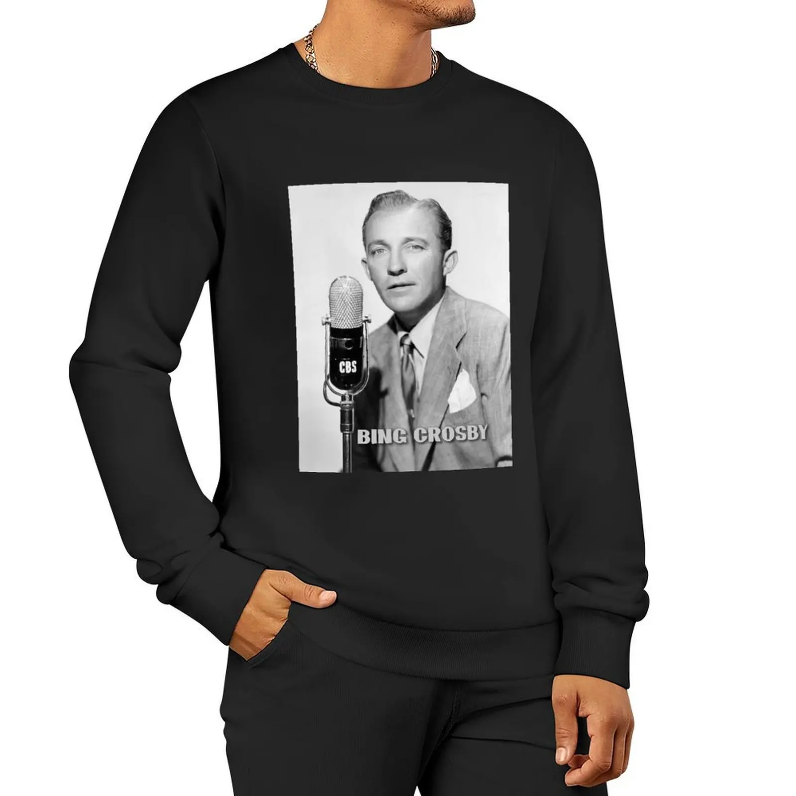 Bing Crosby pulôver com capuz roupas masculinas moletom esportivo homem