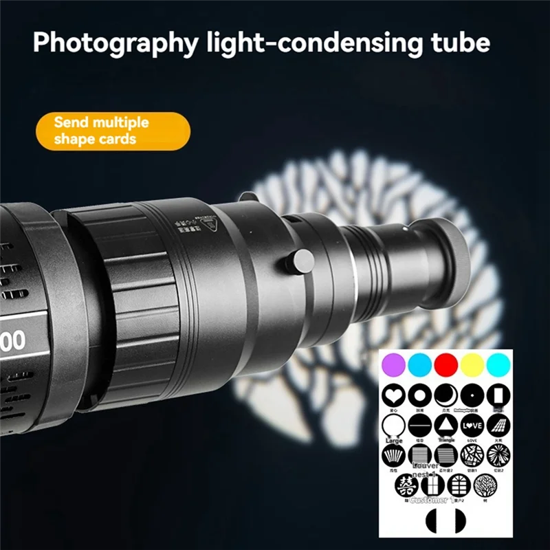 AF91-Photograph Flash Snoot Conical Lens Video Photo Studio Light Kit With Optical Spotlight Lens Gobos Flash Light Fittings
