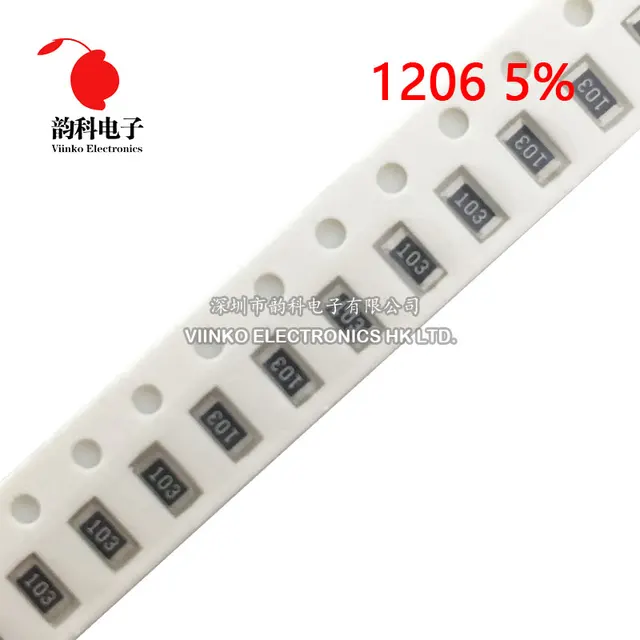 100szt 1206 5% rezystor SMD 0R ~ 10M 1/4W 0 1 10 100 150 220 330 ohm 1K 2.2K 4.7K 10K 100K 1R 10R 100R 150R 220R 330R 470R 1M