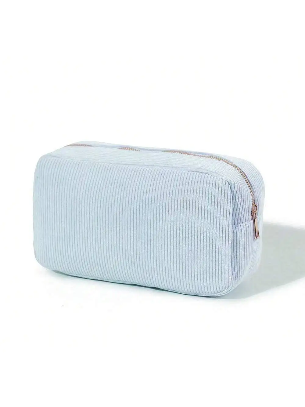 Personalised Corduroy Makeup Bag Custom Name Travel Toiletry Pouch_voghion.com