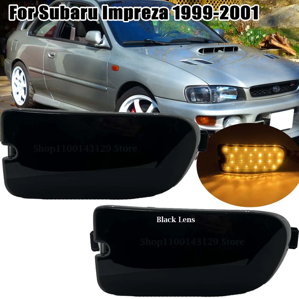

Car LED Turn Signal Indicator Lights For Subaru Impreza RS Coupe 1999-2001 Sedan Front Bumper Fender Side Marker Blinker Lights