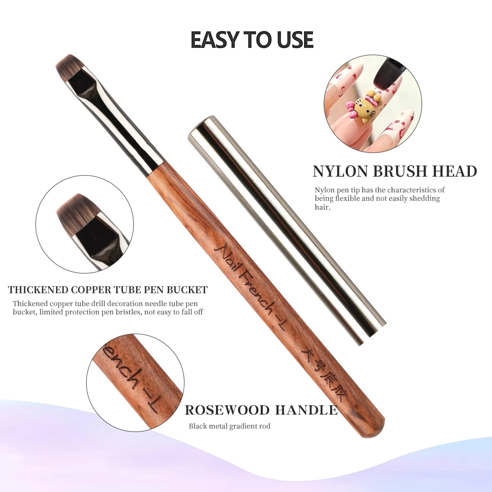 Neue Fabrik Custom Design Ultra Wide 9,2mm Reinigung Polnisch Staub Acryl Kunst Nagel Pinsel Sets 3d Uv Gel Französisch nagel Pinsel