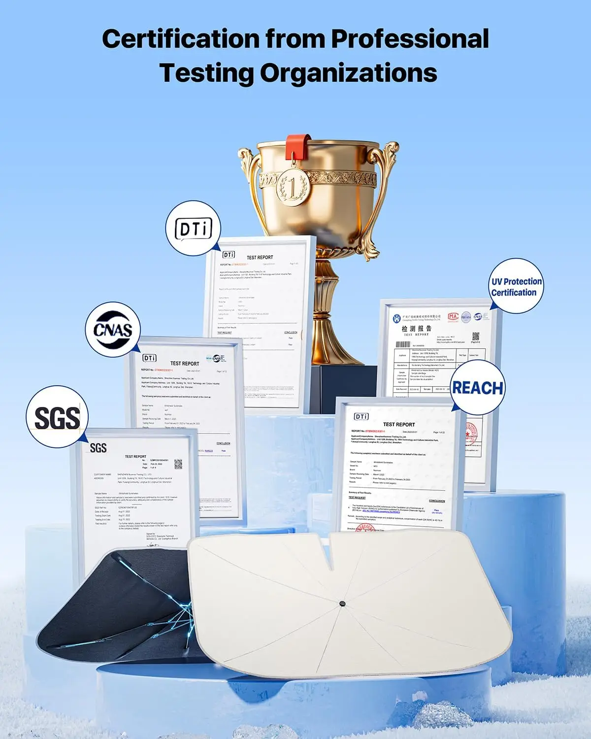 ل تسلا نموذج Y/3 2020-2025 الزجاج الأمامي مظلة من الشمس طلاء نانو الجليد والكريستال حماية السيارة من أشعة الشمس وتلف الحرارة