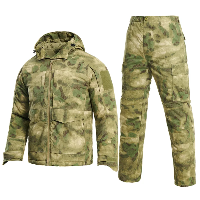 

Cold-proof Warm-keeping Tactics Cotton Coat Sets Outdoor Water-splashing Camouflage Hooded Cotton Jacket Autumn Winter