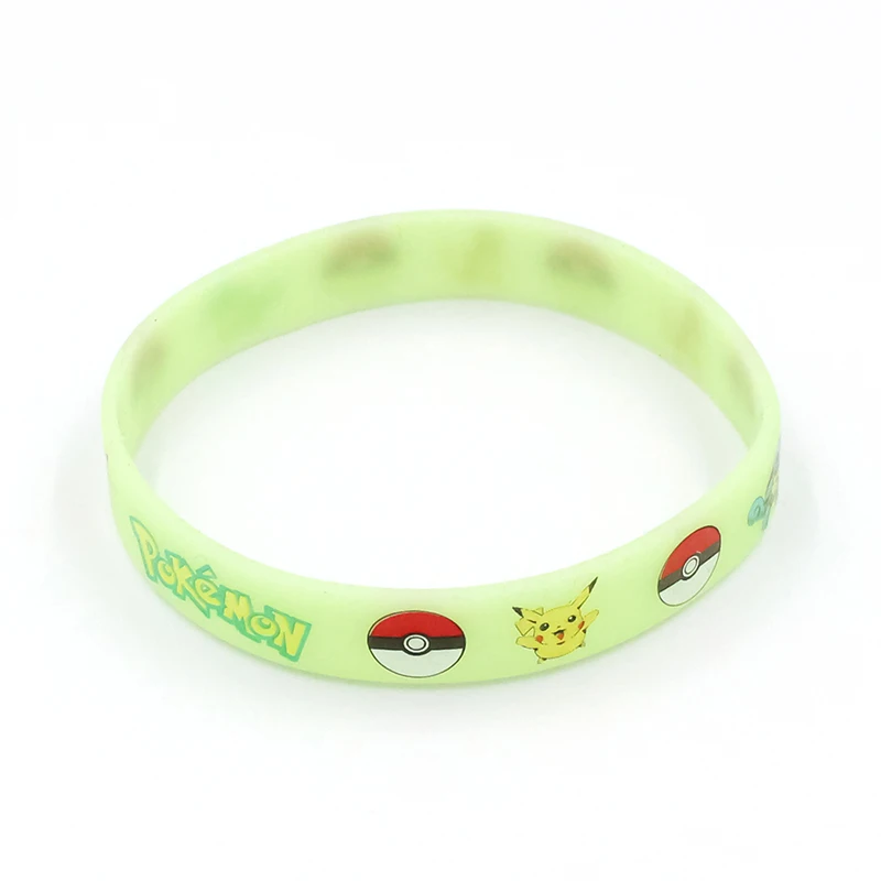 Pokemon Bracciale luminoso Anime Pocket Elf Pikachu Cartoon Silicone Glow In The Dark Bracciale Bambini Cosplay Accessori Giocattoli