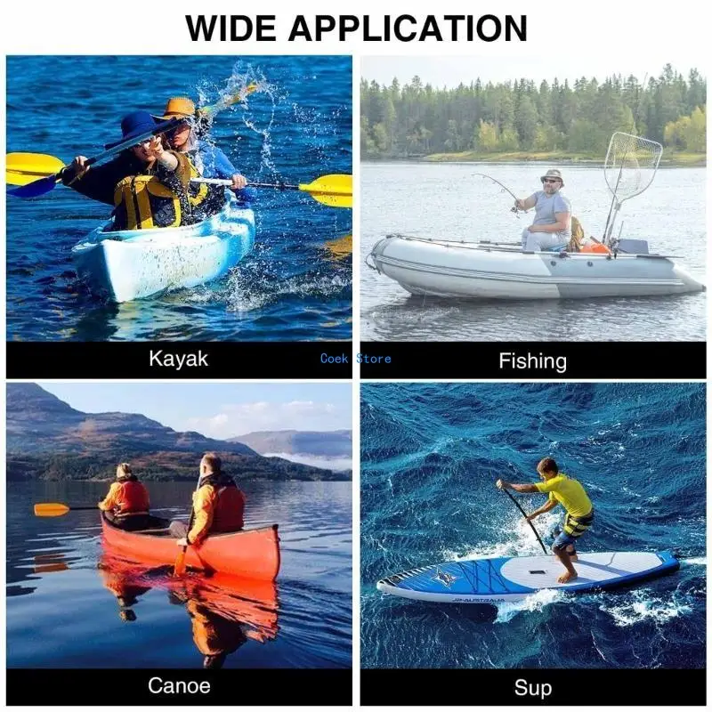 

11UE 6Pcs Rubber Canoes Paddles Drip Rings Water Boats Paddles Grip Connectors Accessories