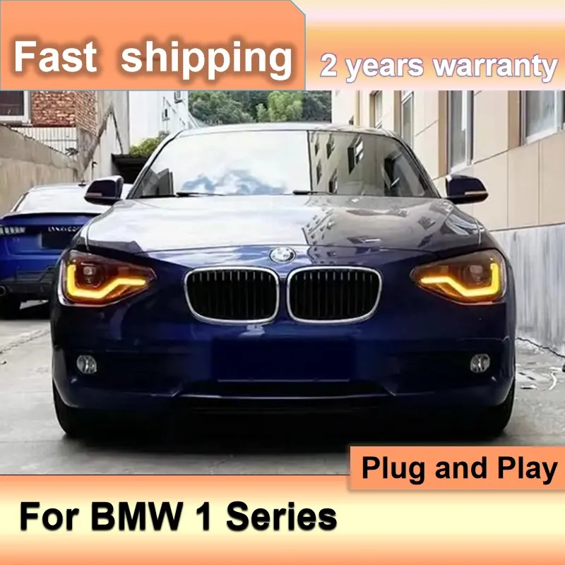 Car Accessories for BMW F20 Headlight 2012-2015 BMW 1 Series Head Light DRL Turn Signal High Beam Projector Lens