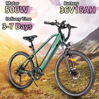 SAMEBIKE RS-A01Men Electric Bicycle 500W Motor 36V15AH Lithium Battery Adult Electric Bike 26-inch Tire Mountain Riding E-bike