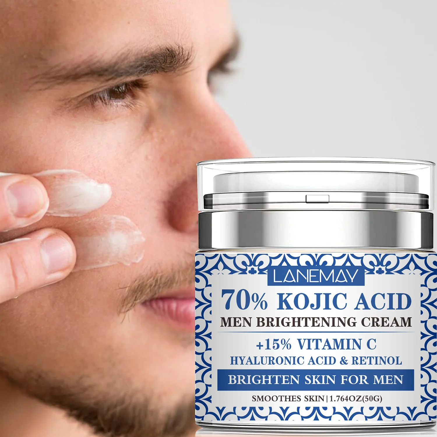 creme-clareador-masculino-com-70-de-Acido-kojico-–-clareamento-intenso-e-hidratante-para-uma-pele-visivelmente-mais-luminosa-e-suave