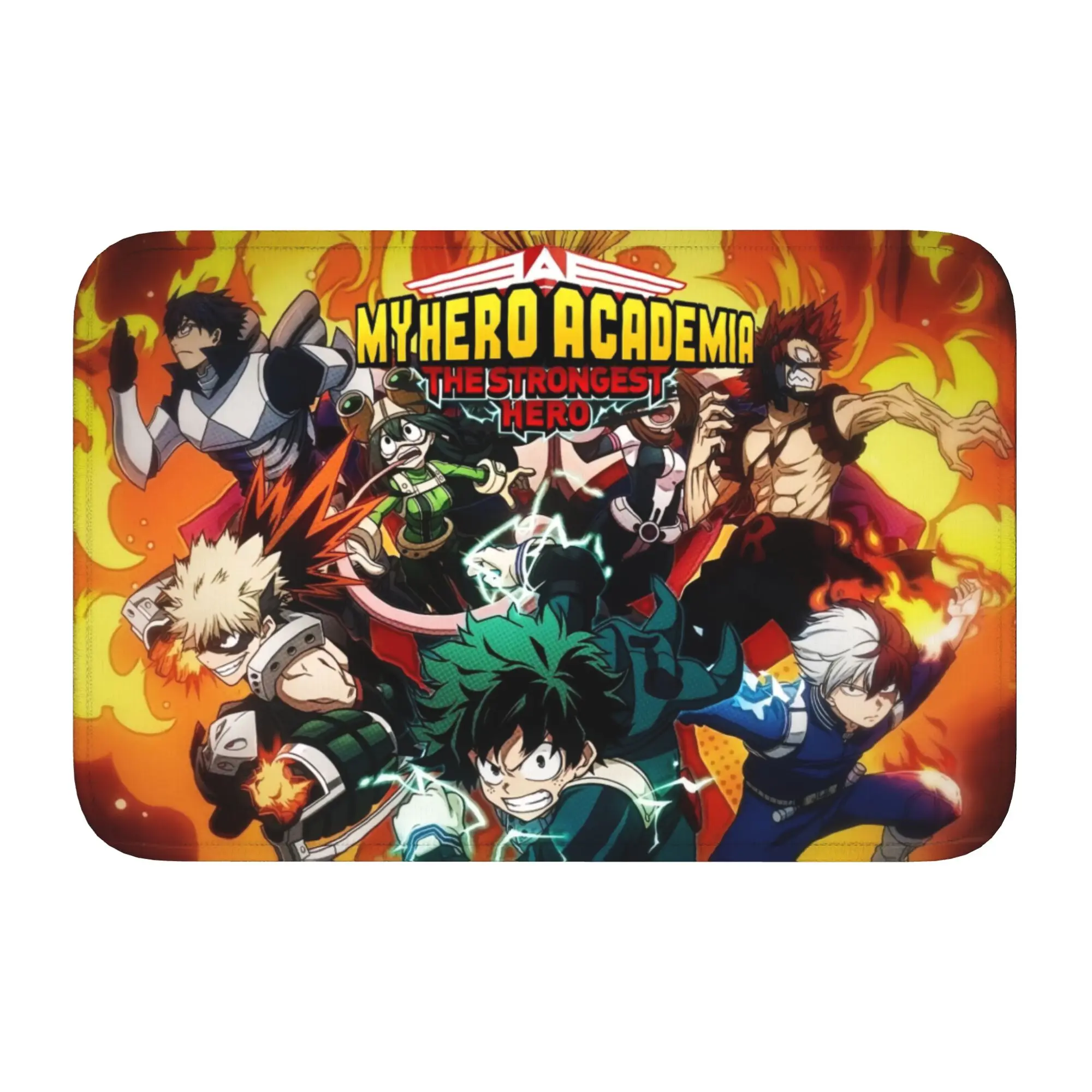 Custom Anime My Hero Academias Japan Manga  Doormat Anti-Slip Entrance Kitchen Bath Floor Door Mats  Bedroom Balcony Carpet Rug