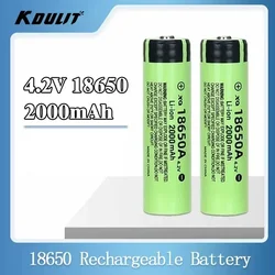 2000mAh High-capacity Lithium Battery 4.2V 18650 Rechargeable Power  for Flashlight Battery with a T6 LED Flashlight Gift