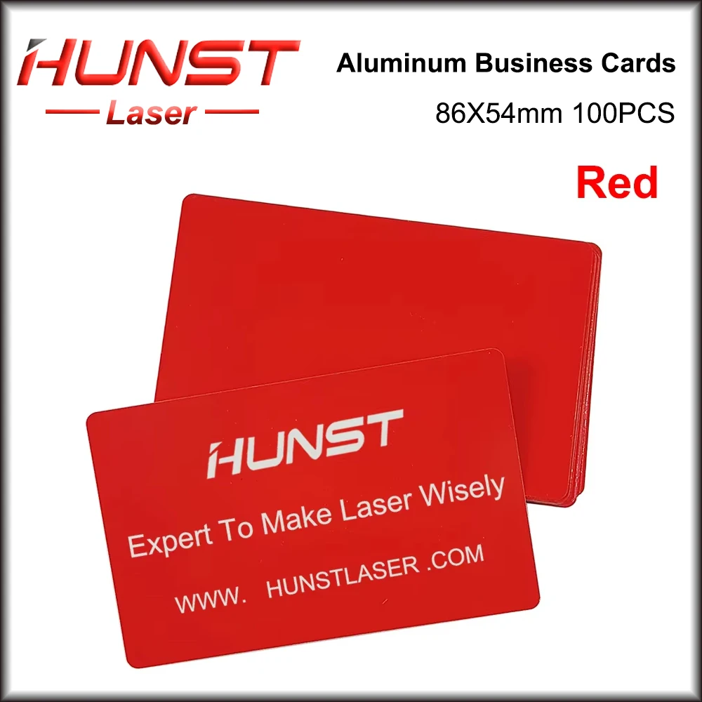 HUNST 100PCS/LOT Business Name Cards Multicolor Aluminium Alloy Metal Sheet Testing Material for Laser Marking Machine