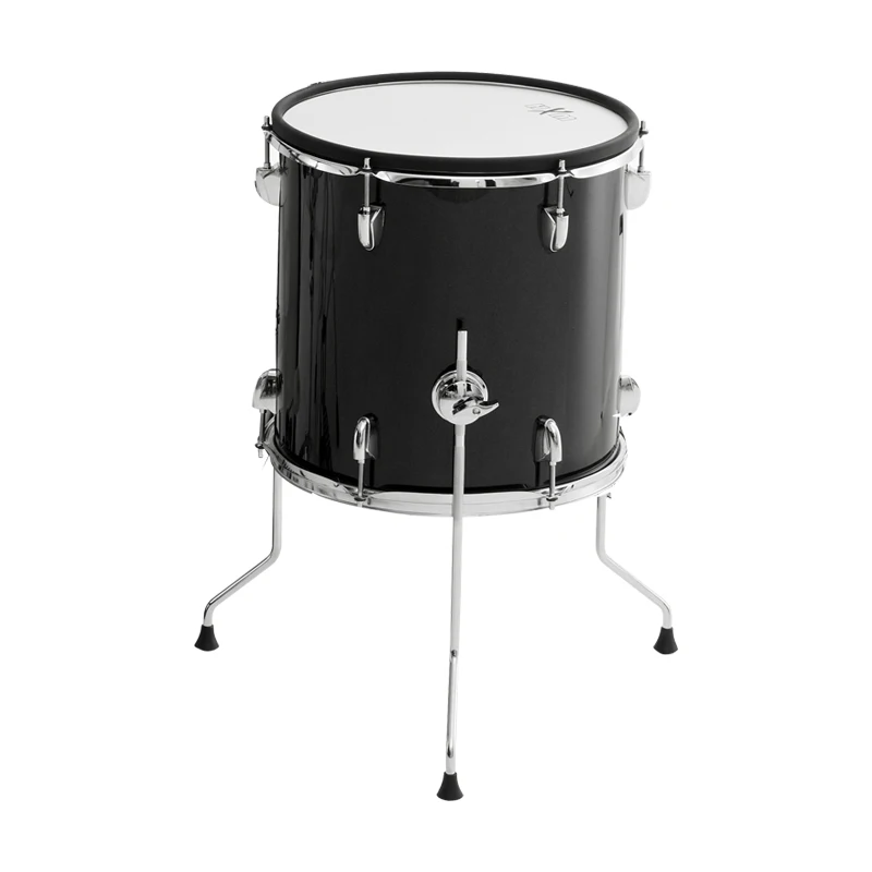 

14*14 Black Sparkle Color Dual Zone Mesh Head & Rim Wood Chamber Floor Tom Drum Pad Lug From XD-1080-KM For Expansion