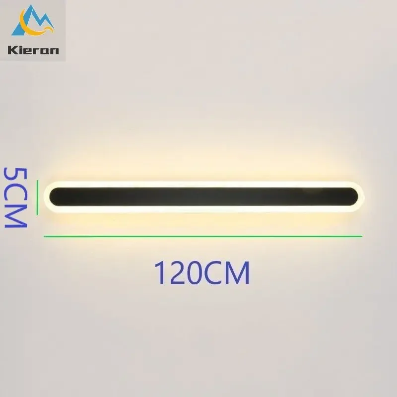 Imagem -06 - Modern Minimalista Long Strip Led Lâmpadas de Parede Quarto Cabeceira Luzes de Parede Escada Sala de Fundo Quarto Decoração Luzes de Parede