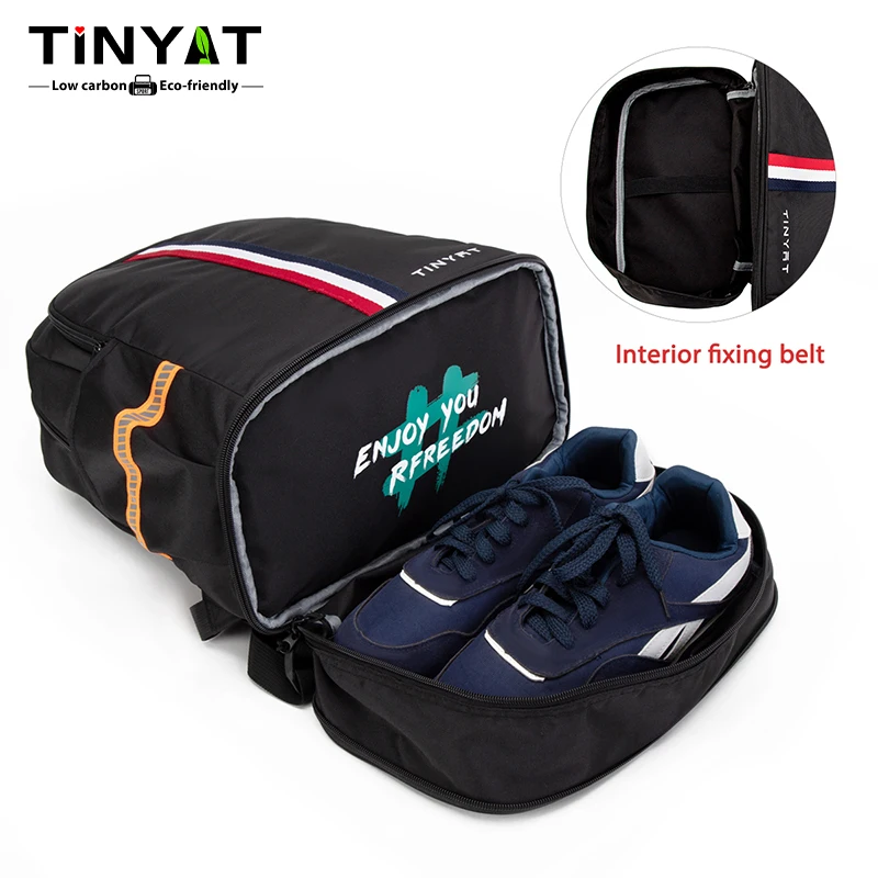 TINYAT Durable Casual Foldable Commute Schoolbags Fit 15.6 Inch Laptops With Multiple Pockets, Large Capacity Waterproof Outdoor