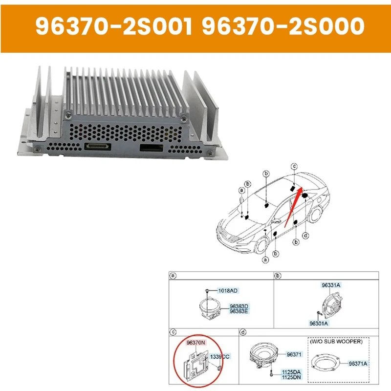 Car Amplifier Unit External Amp Assy 963702S000 For Hyundai IX35 2010-2014 Extension Amplifier 96370-2S001 96370-2S000