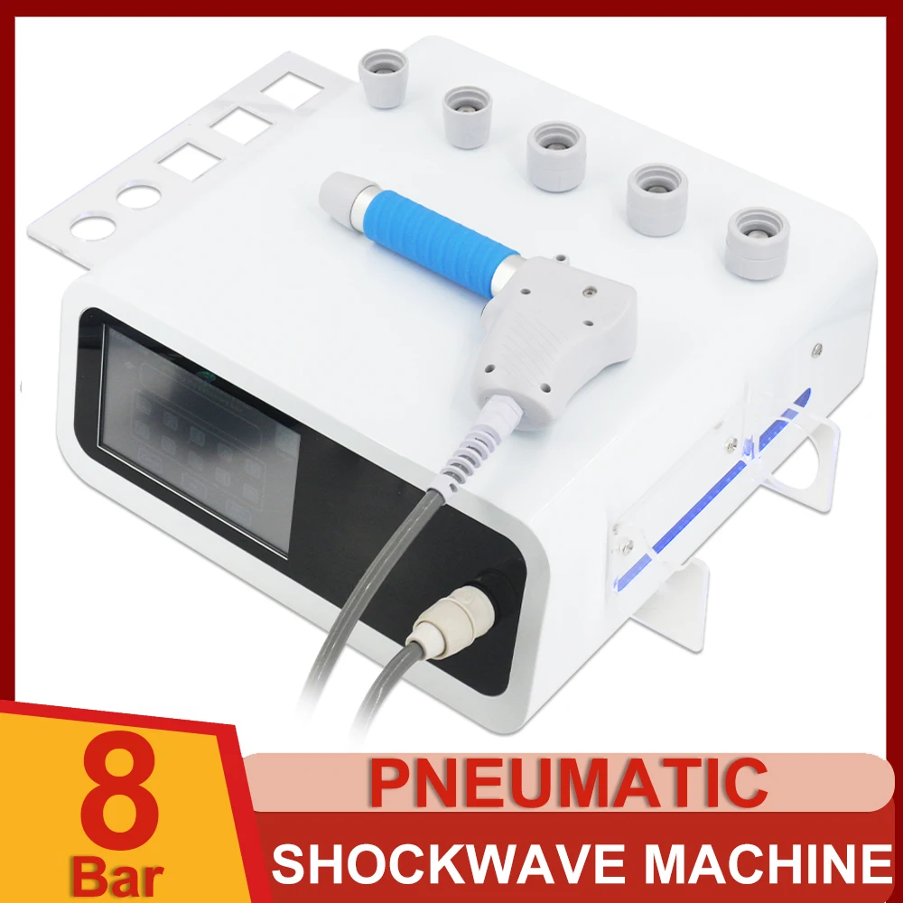 

Pneumatic Shockave Therapy Machine For Pain Relief Portable 8 Bar Shock Wave For Tennis Elbow Professional Body Massage