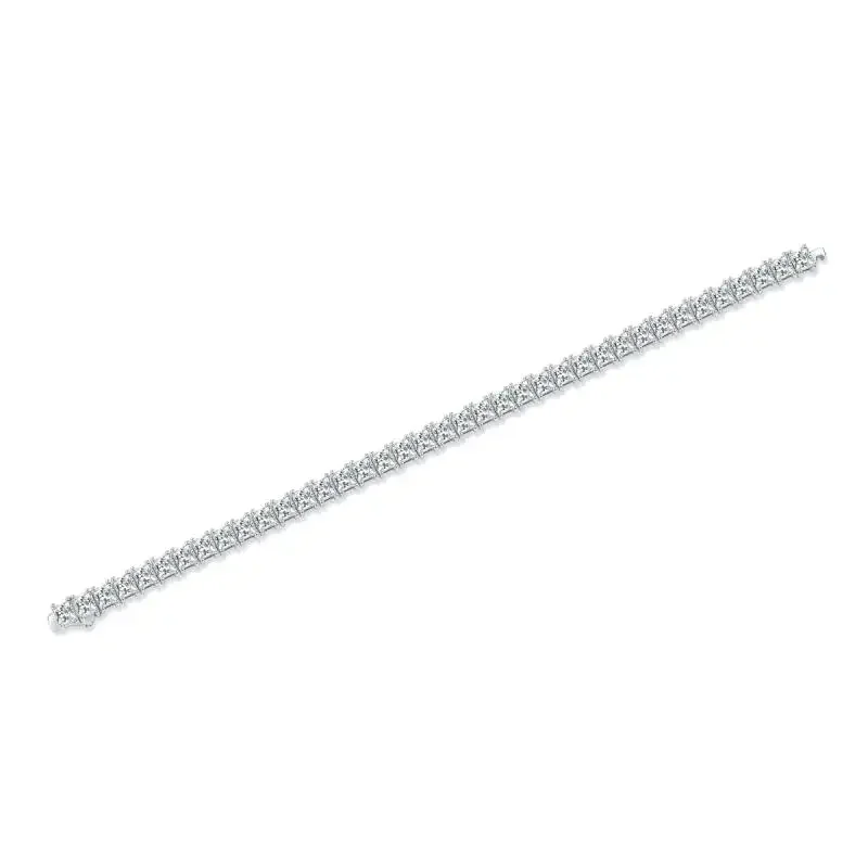 RUIF Elegant S925 Silver D Color Princess Cut Classic  Moissanite  Gemstone  Fashion Jewelry Women Bracelets Couple