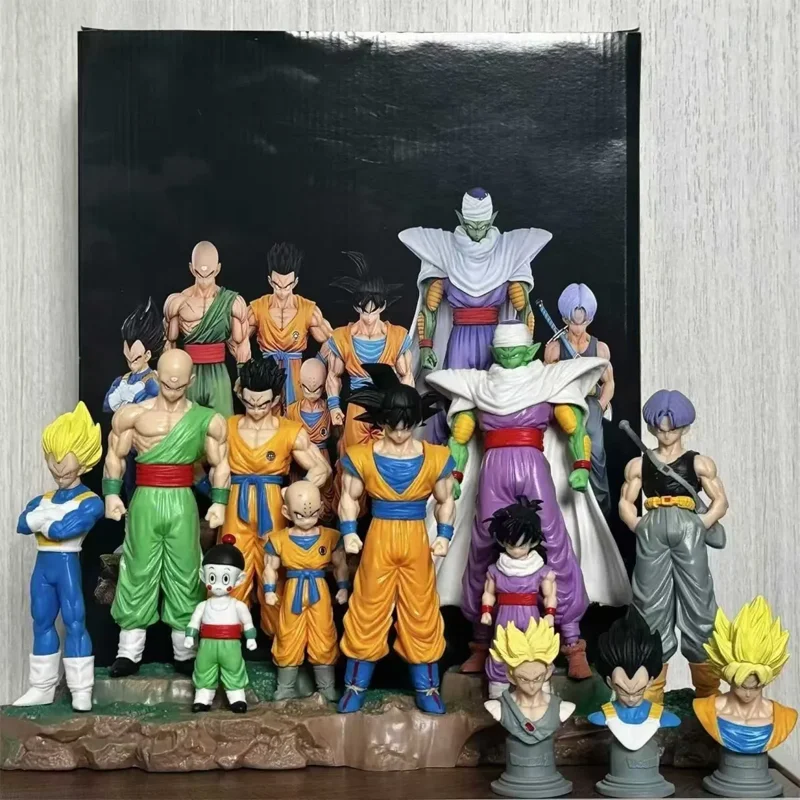 

9 шт. Dragon Ball Z Infinite Z Warrior Set GK Фигурки Гоку Гохан Вегета Пикколо Torankusu Модная игрушка Модель Статуя Украшение Подарок