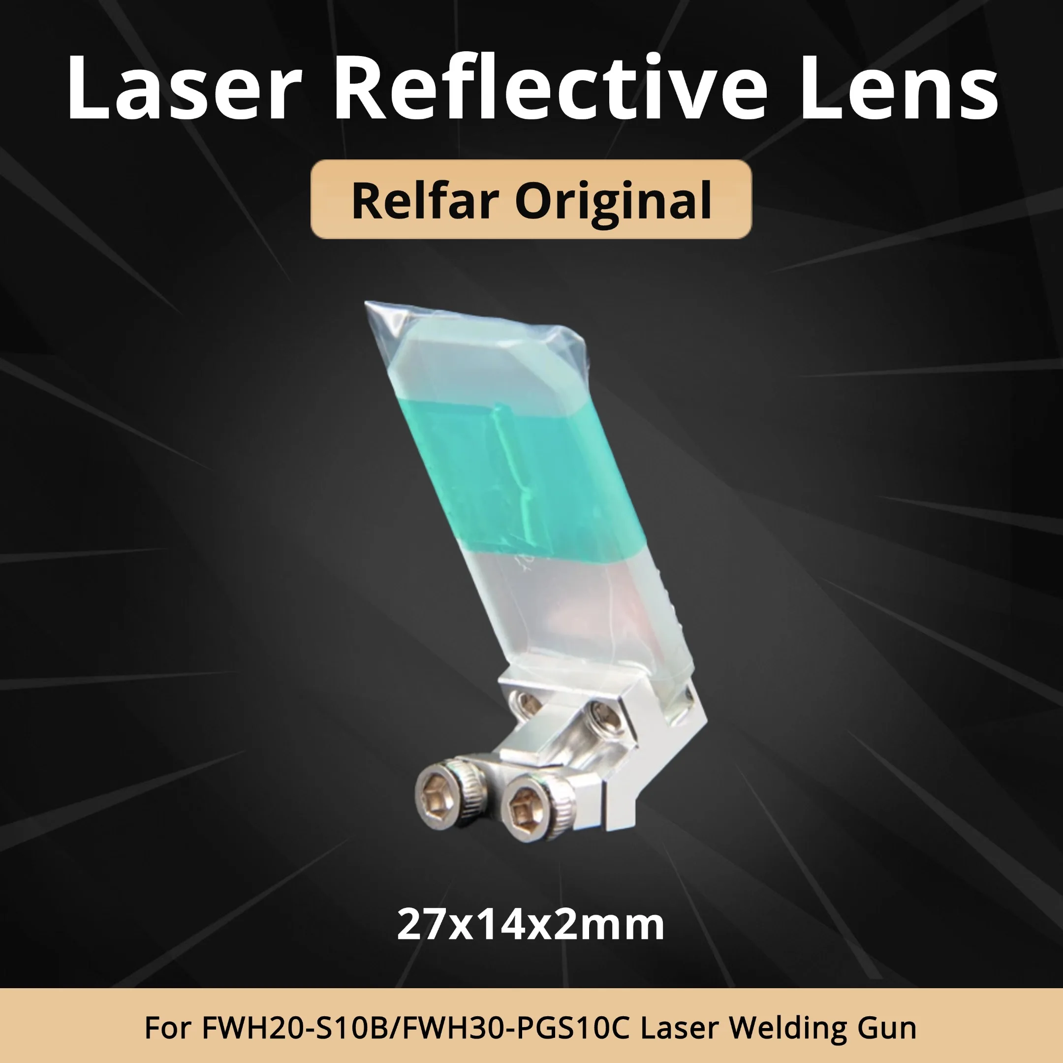 Relfar Original Reflection Mirrors Reflective Lens with Holder 27*14*2mm For FWH20-C11A/S10B/S10C/S20A/S20C/S30C Laser Welding