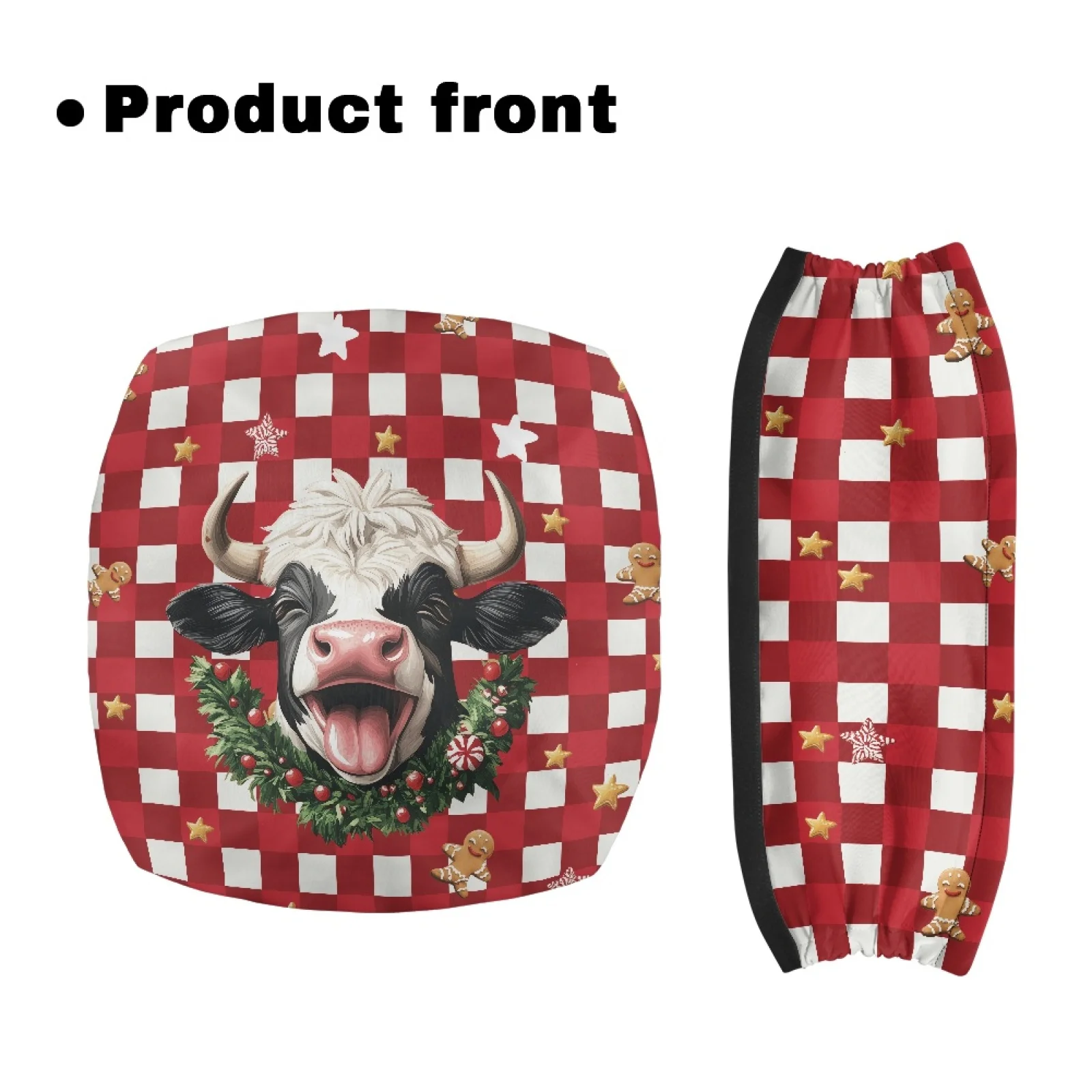 Coloranimal Cow 2PCS Walker Seat Cover Dust Proof Walker Seat Cushion for Elderly Adults