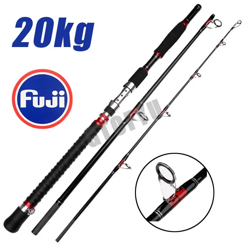 

Telescopic Portable Fishing Boat Rod Lure Rod 1.8m 2.1m Strong Trolling Rod Carbon Hard Fast Surf Fishing Rods Travel Pole New