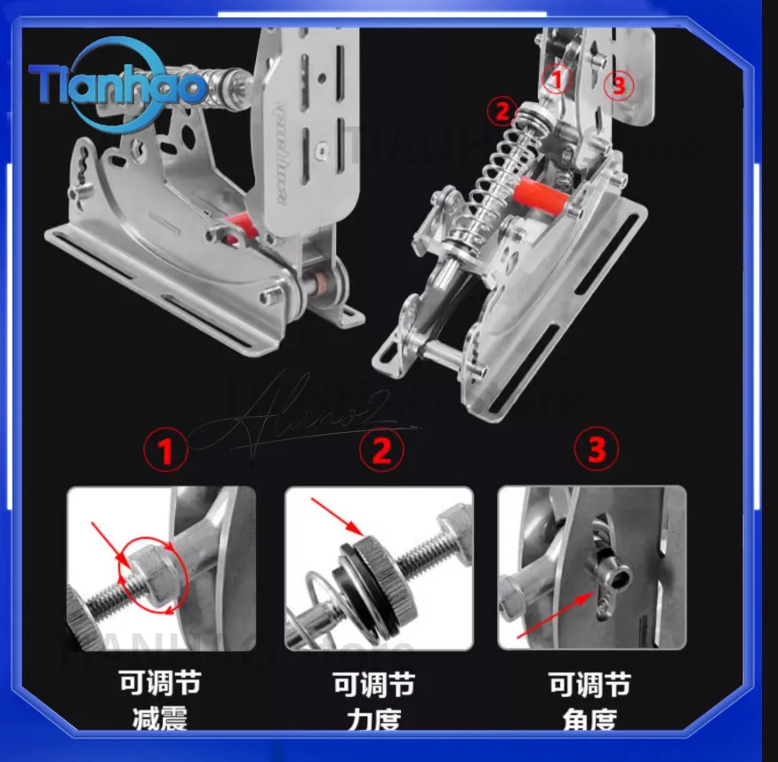 UT Pedal Sim Racing Pedal for PC Racing Simulator Individual Clutch Set