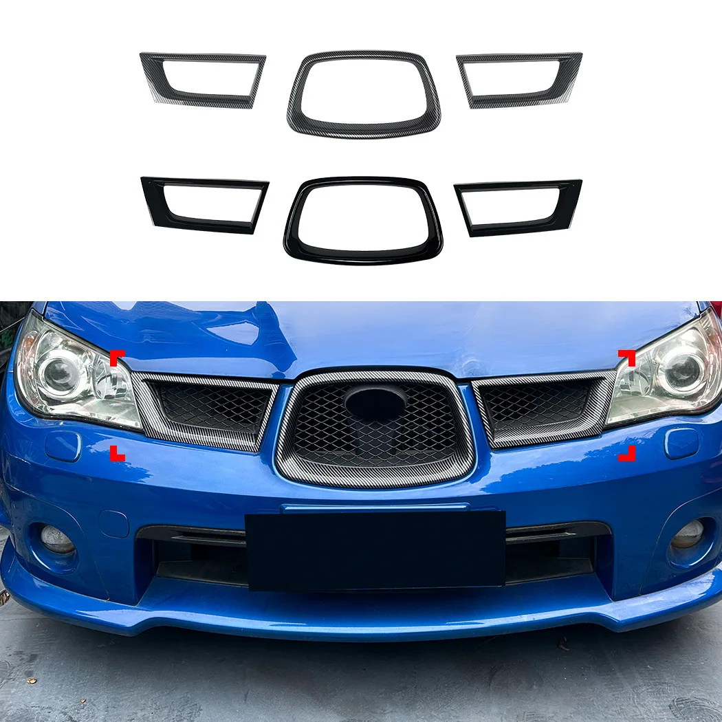 

For Subaru Impreza WRX-STI 2006 2007 Racing Grills Front Bumper Grille Decorative Cover Accessories Body Kit