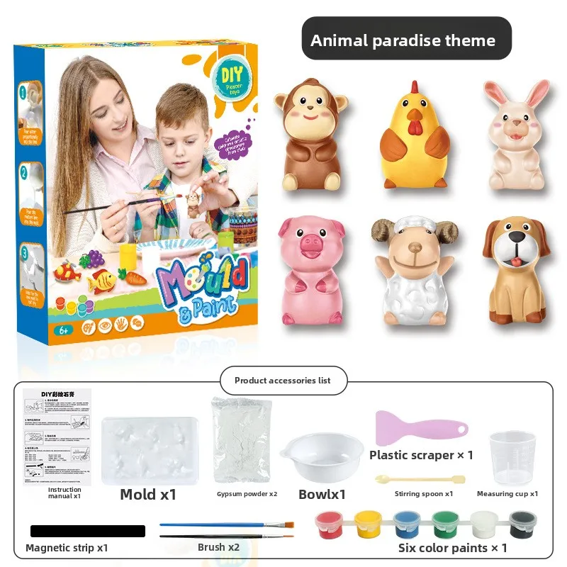 Diy hands-on pintura criativa brinquedos crianças artísticas gesso doodle brinquedos como presentes