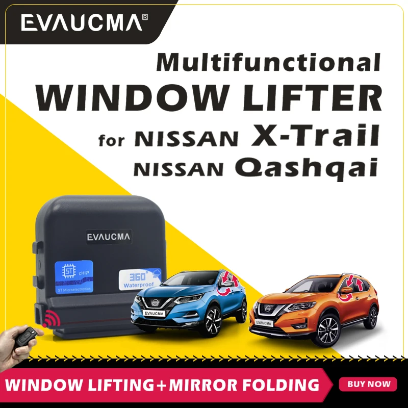 For Nissan X-Trail Qashqai Remote Windows Closer Lifter Roll Up/Down Car Power Window Close/Open System Accessories