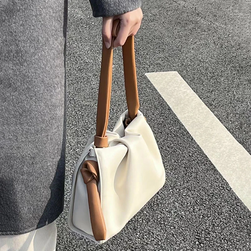 

Fashion Women Pleated Shoulder Bag Handbags Purse Luxury Design Ladies Square Crossbody Bags Female Soft PU Small Messenger Bag