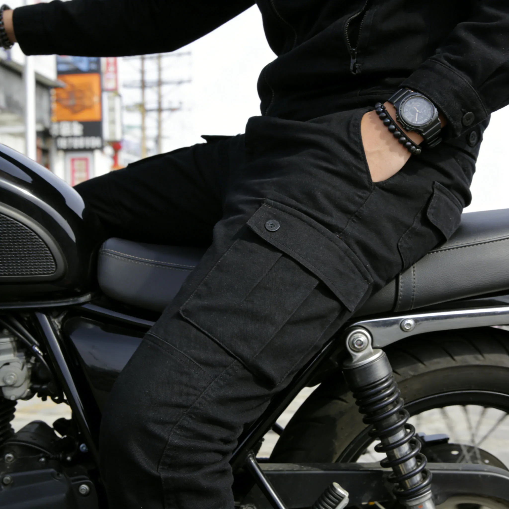 For Motocross Racing Jeans Men CE Certified Knee Hip Armor Abrasion Resistant Stretch Denim Biker Pants Motorcycle Riding