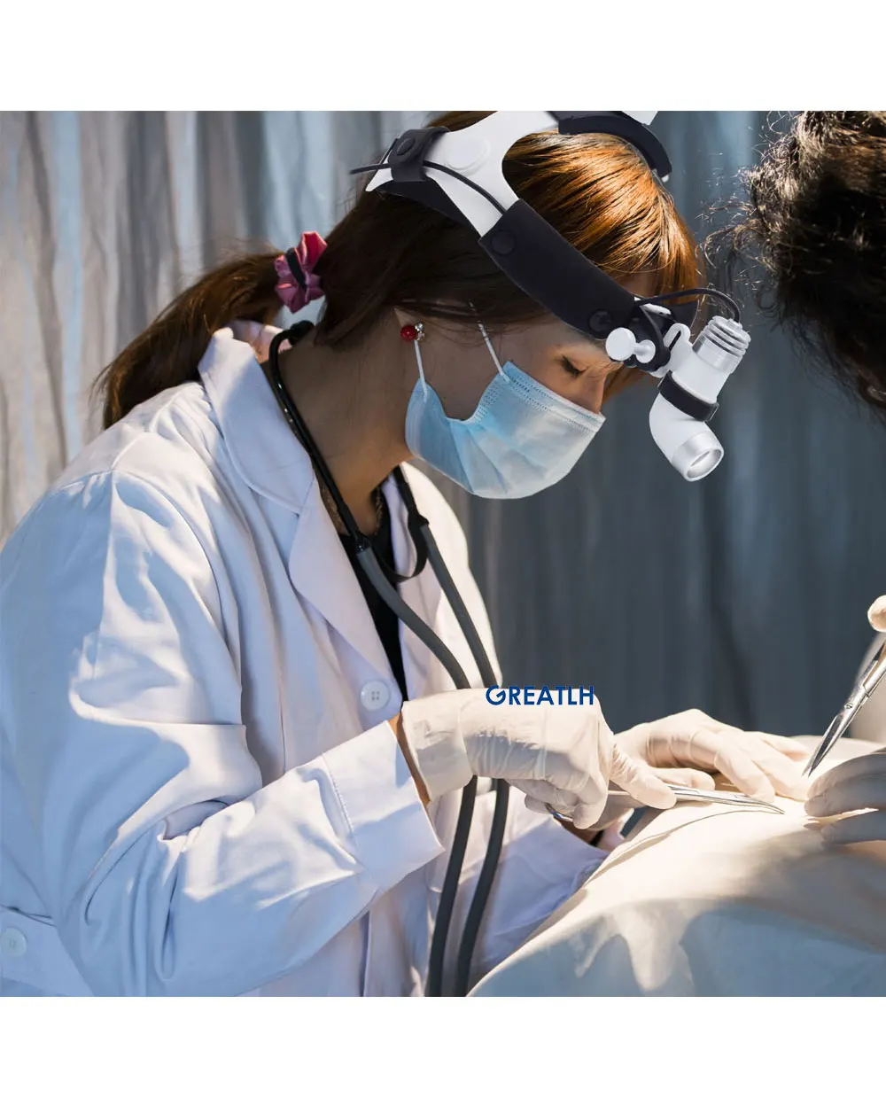 Medyczna lampa czołowa specjalne oświetlenie lampa czołowa LED o wysokiej jasności regulowana AC/DC 3W